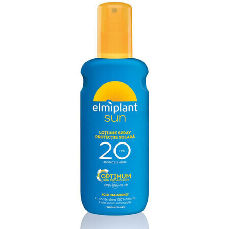 Optimum Sun Medium Sun Protection Spray Lotion SPF 20, 200 ml, Elmiplant