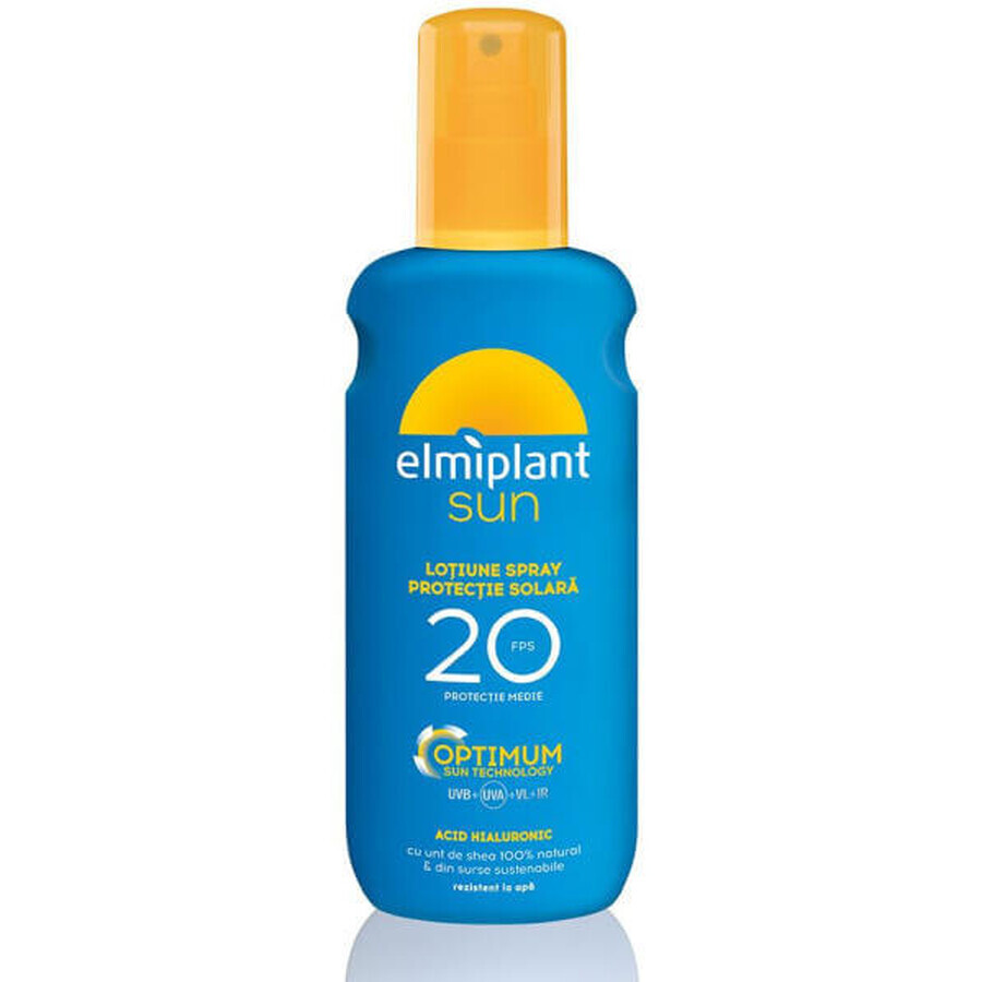 Optimum Sun Medium Sun Protection Spray Lotion SPF 20, 200 ml, Elmiplant