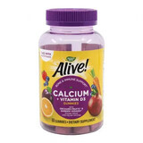 Alive Calcium + D3 Gummies Nature's Way, 60 gummy jellies, Secom