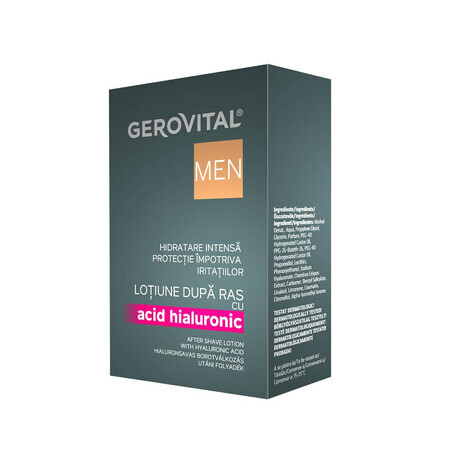 Aftershave lotion met hyaluronzuur Gerovital Men, 100 ml, Farmec