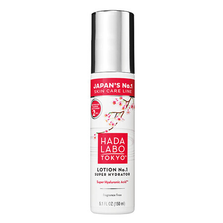 Superhydrator No.1 Fragrance-Free Moisturizing Face Lotion with Super Hyaluronic Acid, 150 ml, Hada Labo Tokyo