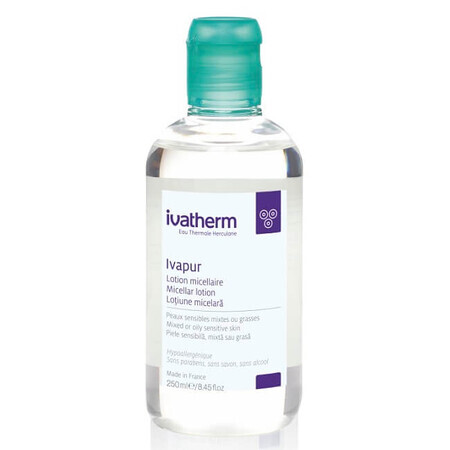 Ivapur Micellar Lotion für empfindliche, Mischhaut oder fettige Haut, 250 ml, Ivatherm