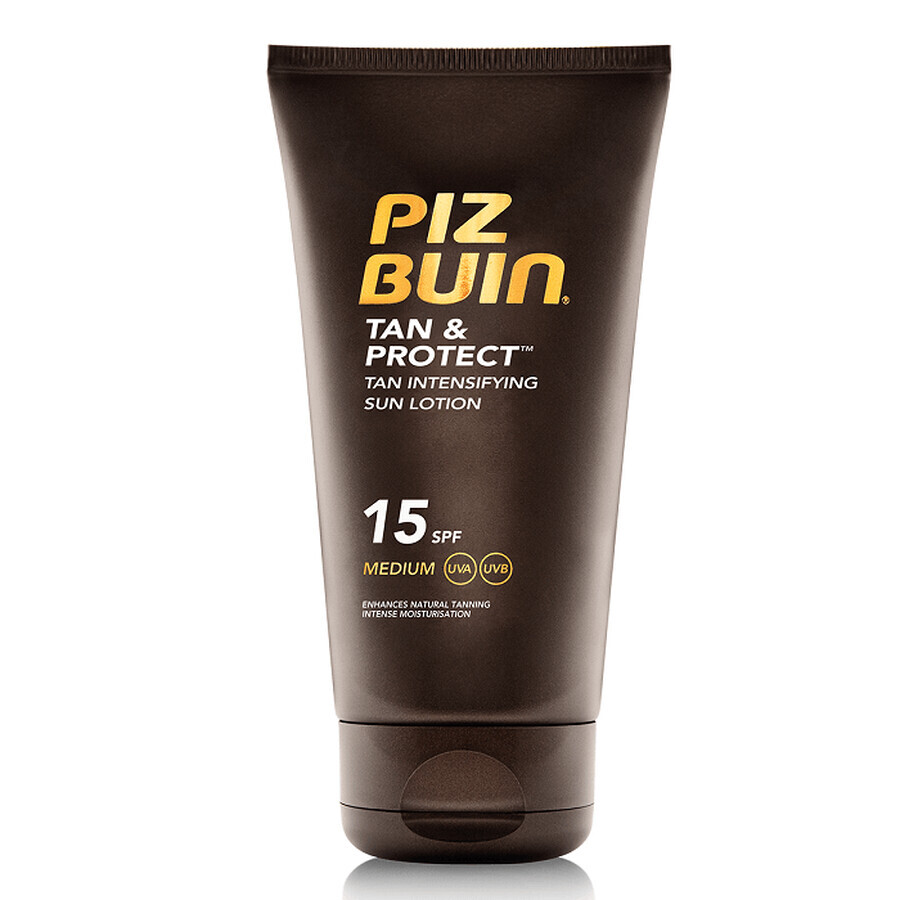 Lotion bronzante accélérée SPF 15 Tan & Protect, 150 ml, Piz Buin