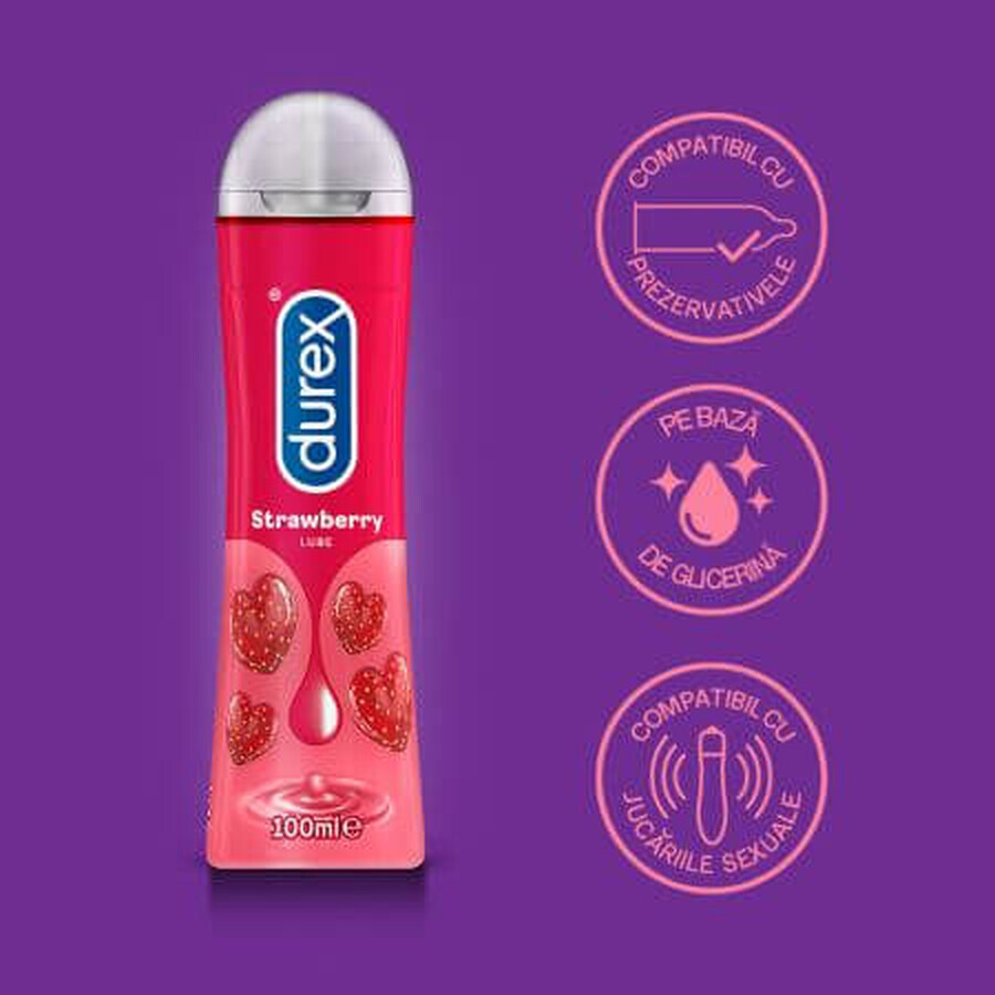 Aardbei glijmiddel, 50 ml, Durex Play