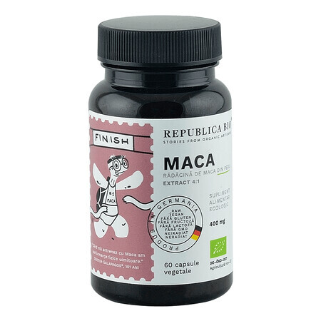 Maca 400 mg, 60 capsule, Republica Bio