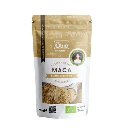 Maca pulbere bio, 250g, Obio