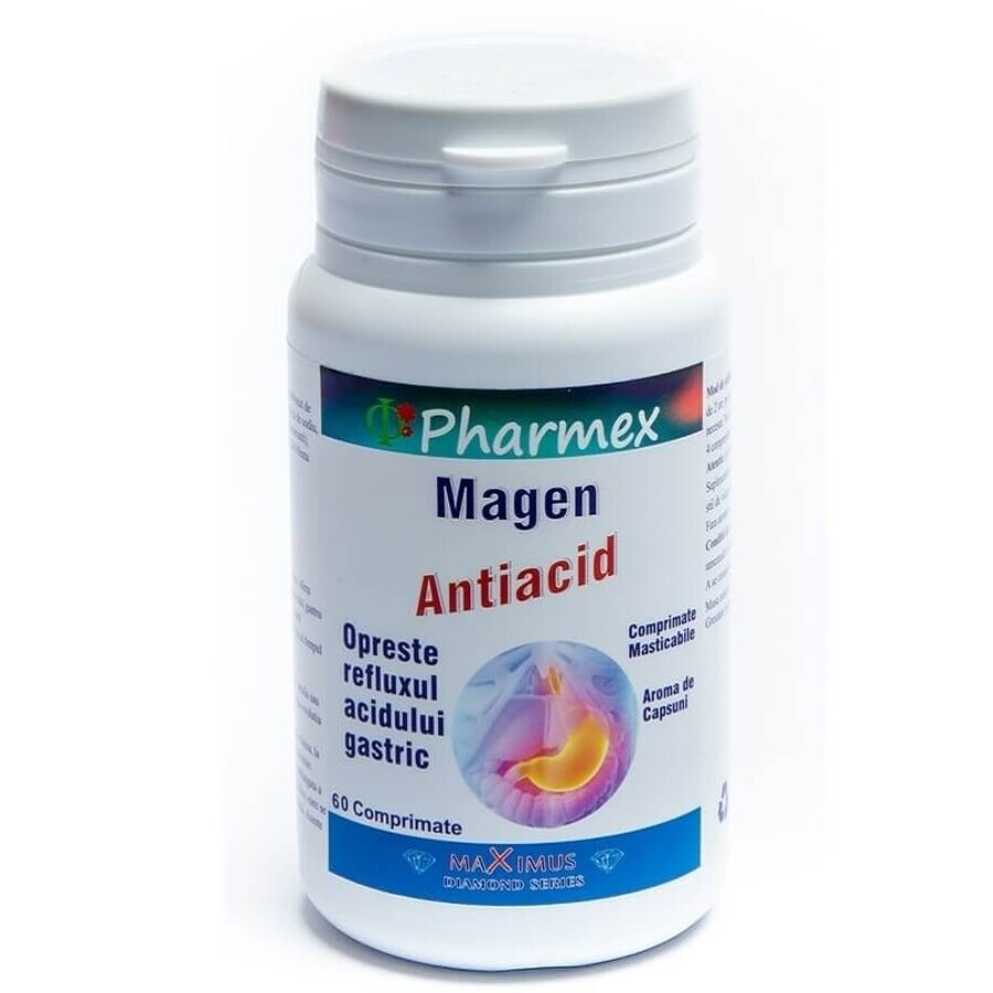 Magen antacidum, 60 tabletten, Pharmex