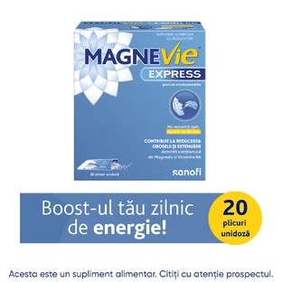 MagneVie Express Magnesium & B6 voor energie, 20 zakjes, zonder water
