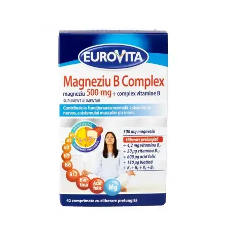 Magnesium B-complex, 42 tabletten, Eurovita