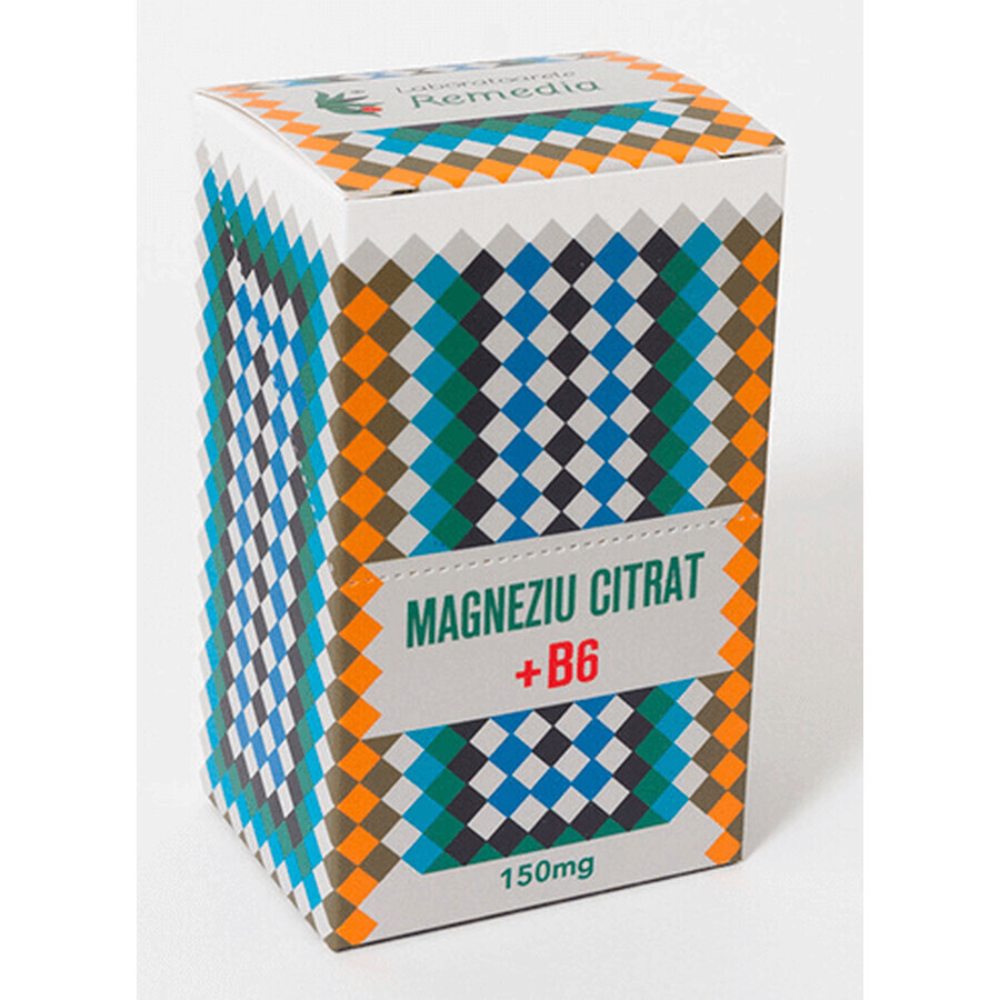 Magnesiumcitraat met vitamine B6, 25 sticks, Remedia