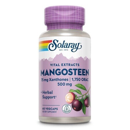 Mangosteen 500mg Solaray, 60 capsules, Secom