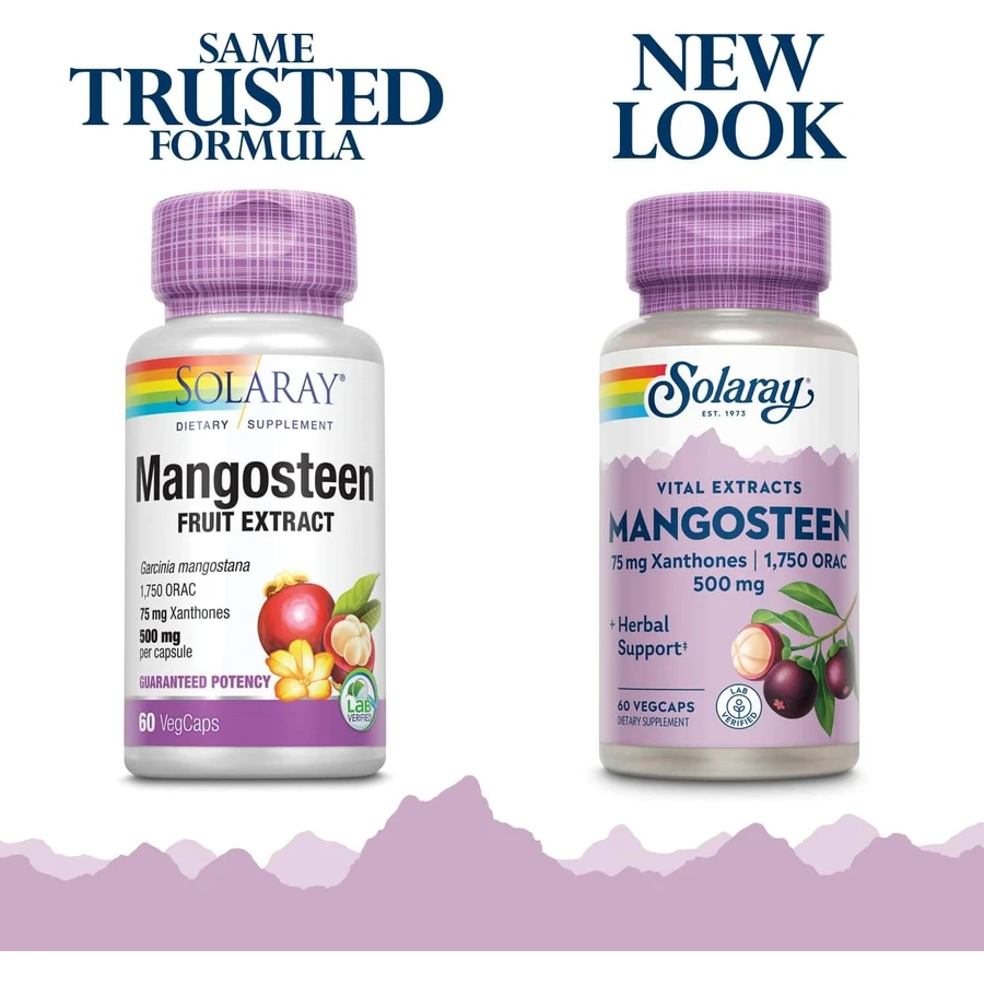 Mangosteen 500mg Solaray, 60 capsules, Secom