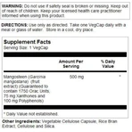 Mangosteen 500mg Solaray, 60 capsules, Secom
