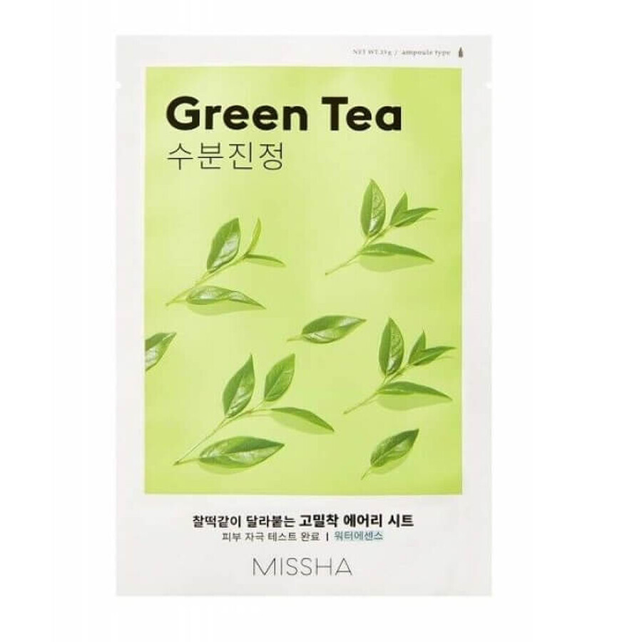 Airy Fit Green Tea Extract Mask for Dry Skin, 19 g, Missha