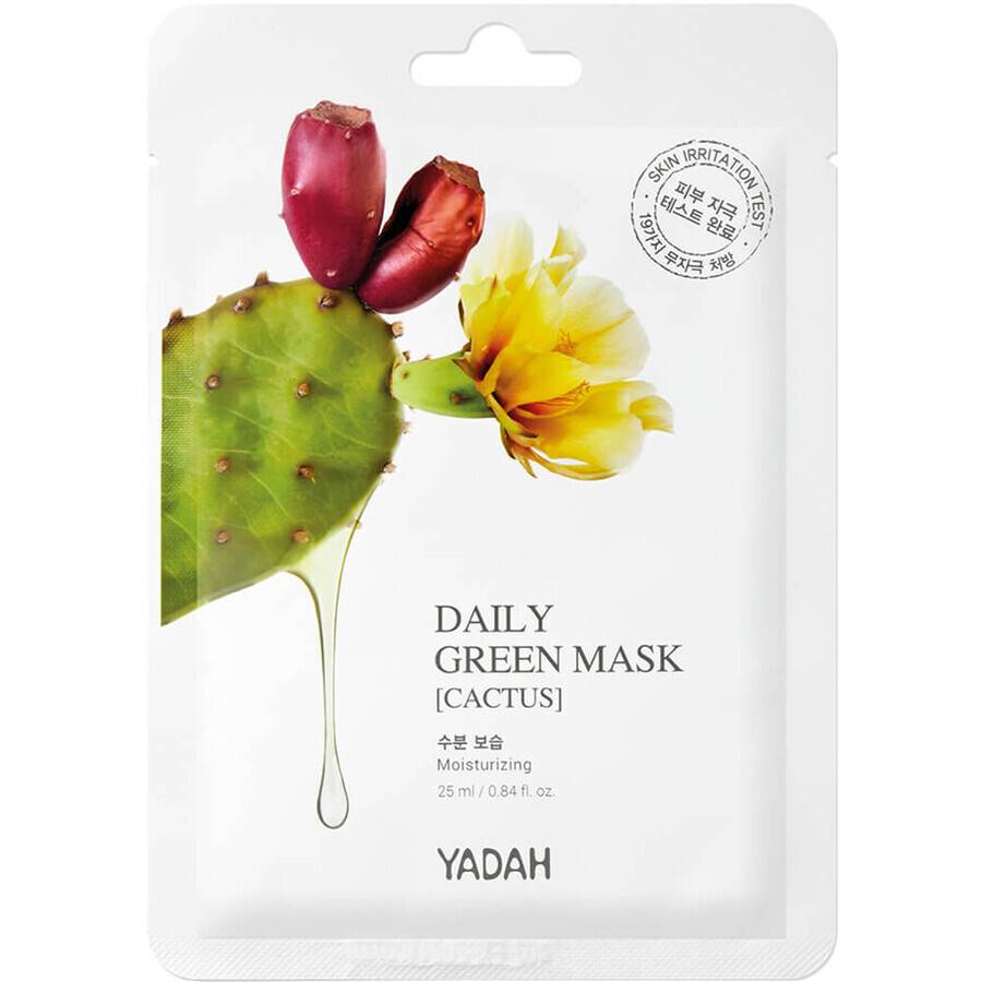 Cactus Dagelijks Groen Gezichtsmasker, 25 ml, Yadah