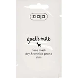 Moisturizing face mask with goat milk proteins and Vit A and E, 7 ml, Ziaja