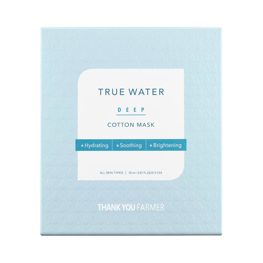 Echt Water Diep Katoenen Hydraterend Masker, 25 ml, Dankjewel Boer