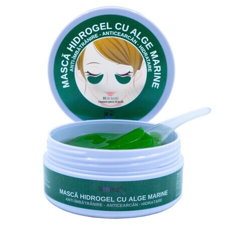 Mascarilla de hidrogel con algas, 60 piezas, Beyoutiful