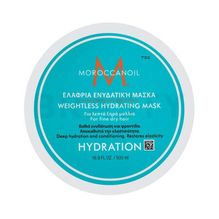 Masca pentru par uscat cu fir fin Weightless Hydrating Mask, 500 ml, Moroccanoil