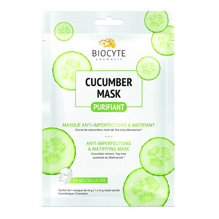 Reinigend masker met komkommer, 1 stuk, Biocyte