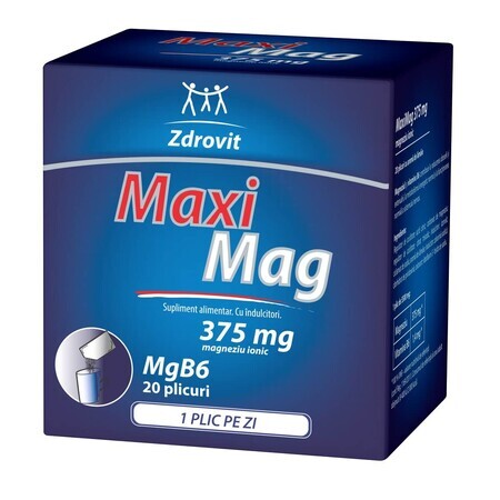 MaxiMag, 375 mg, 20 Portionsbeutel, Zdrovit