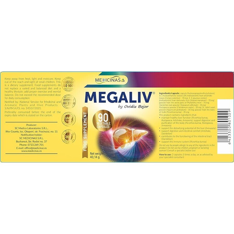 Megaliv, 90 capsules, Geneesmiddelen