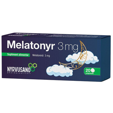 Melatonyr 3 mg, 20 tablets, Nyrvusano