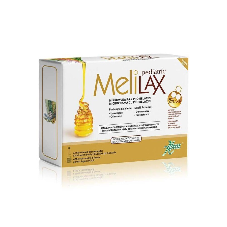 MeliLax microclismes avec propolis Pédiatrie, 6 pièces, Aboca