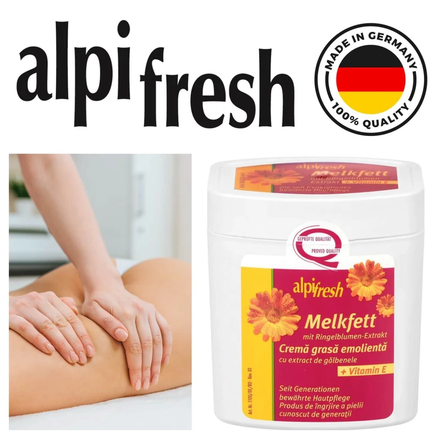 Melkfett Crème émolliente au souci et à la vitamine E Alpifresh, 250 ml, Lenhart Kosmetik
