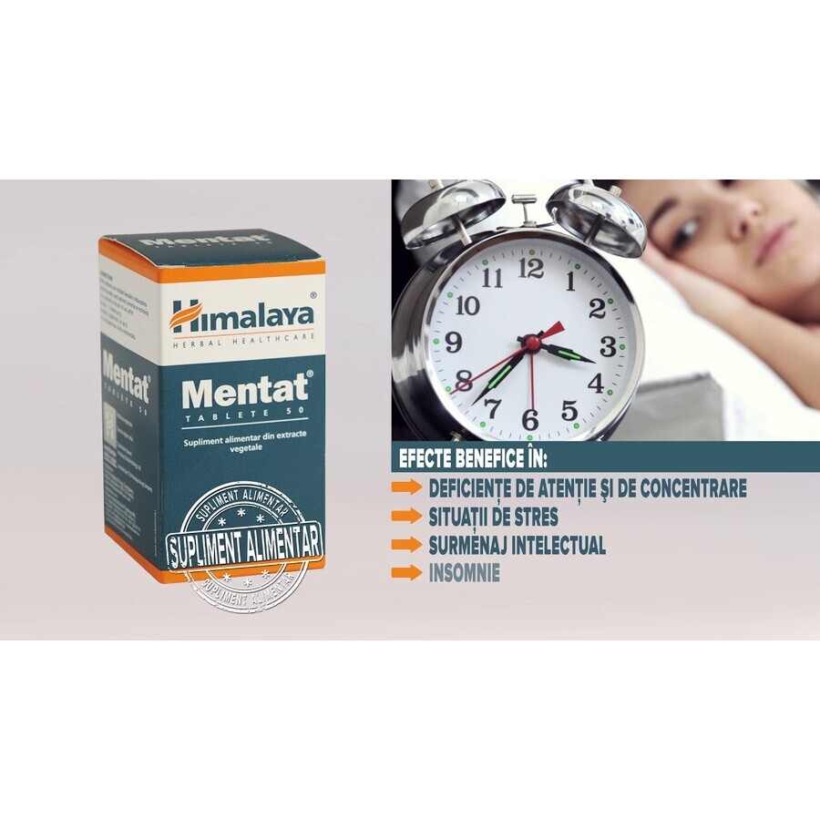 Mentat, 50 comprimés, Himalaya