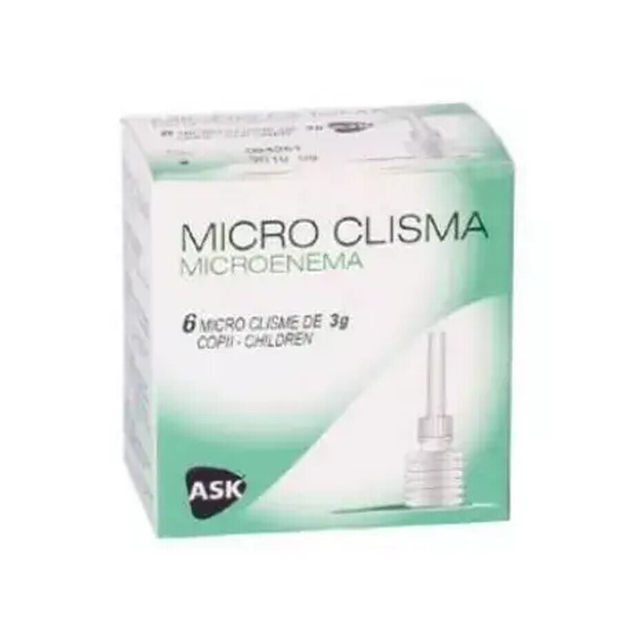 Microklysma Microklysma voor kinderen, 6 injectieflacons, Amc Pharma Solutions