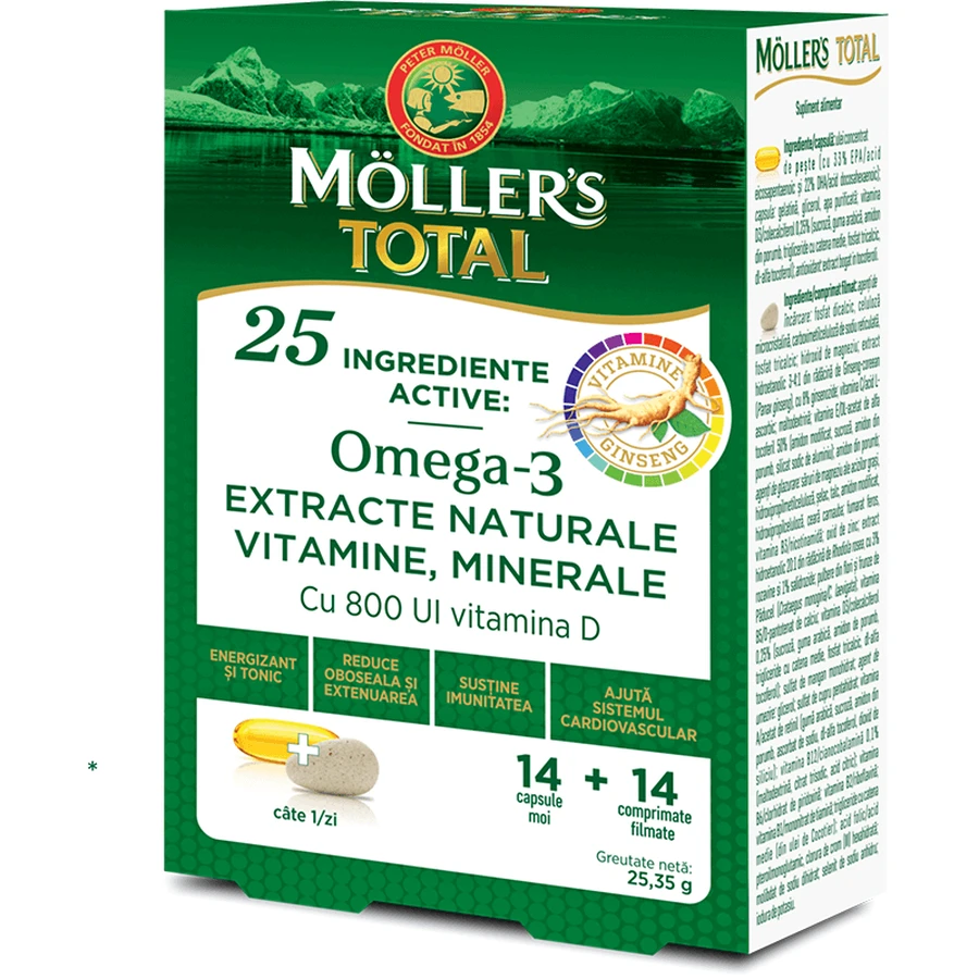 Mollers Total, 14 Kapseln + 14 Tabletten, Mollers