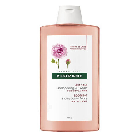 Shampoo con estratto di peonia per cuoio capelluto sensibile e irritato, 400 ml, Klorane