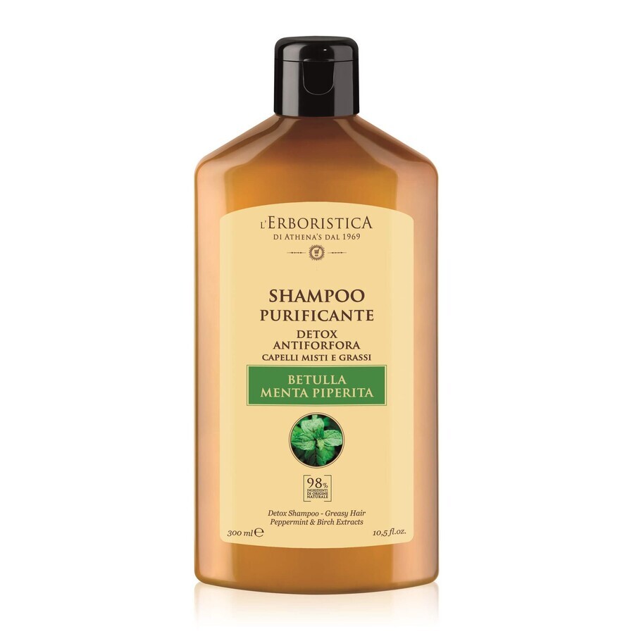 Shampoo met berkextract en munt, 300 ml, L'Erboristica