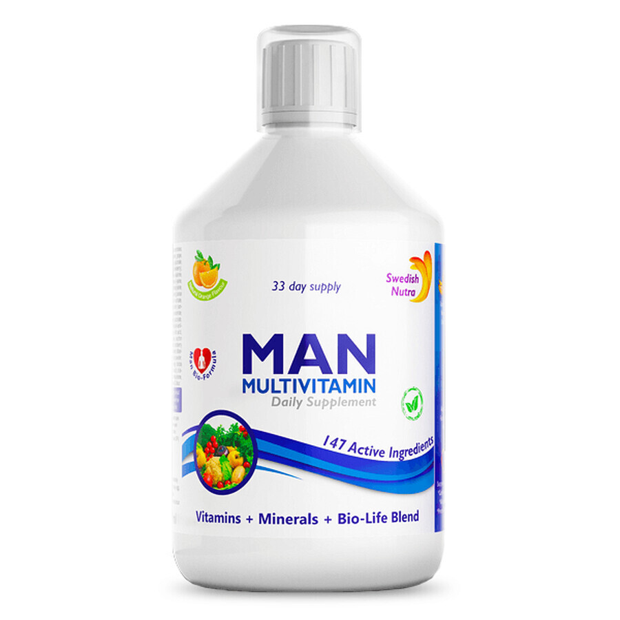 Multivitamine Vloeibaar voor Mannen, 500 ml, Swedish Nutra