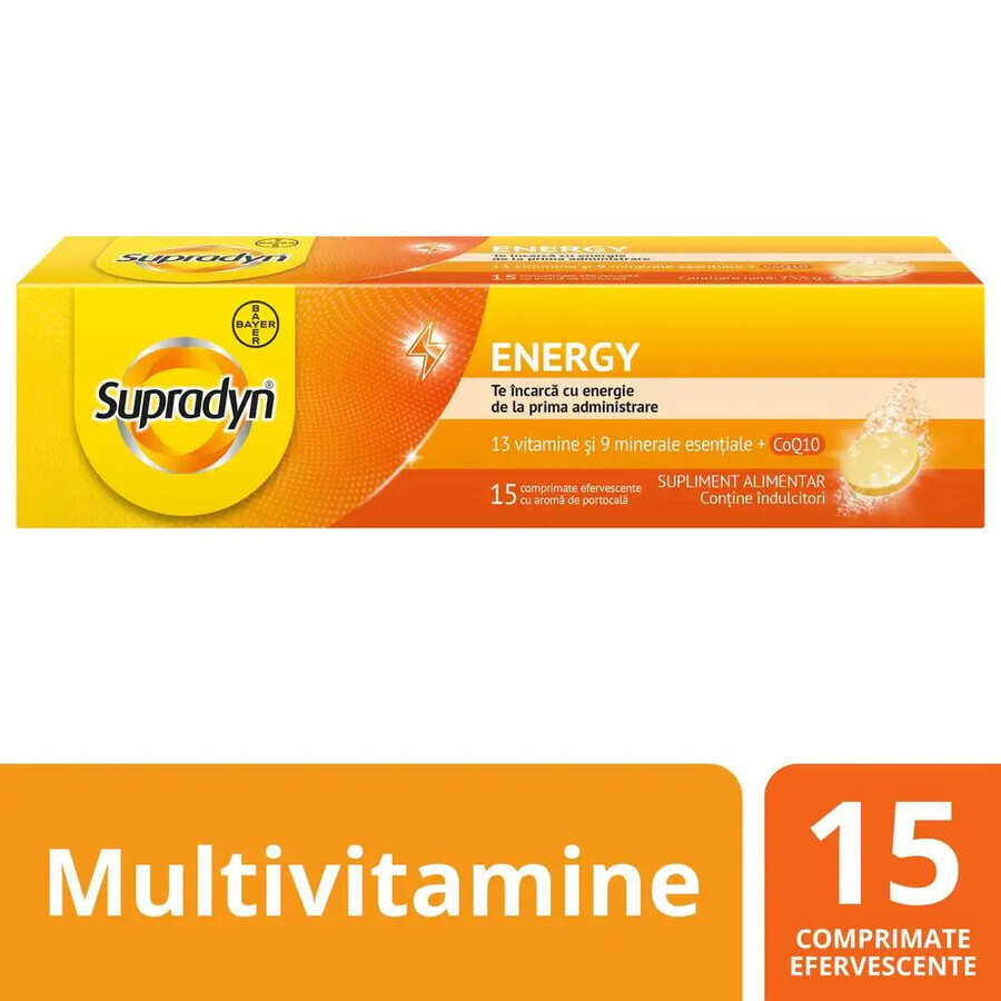 Supradyn Energy, Multivitaminen, 15 bruistabletten, Bayer