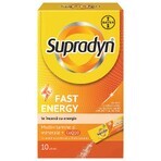 Supradyn Fast Energy, Multivitaminen, 10 zakjes snel oplosbare orodispergeerbare korrels, Bayer