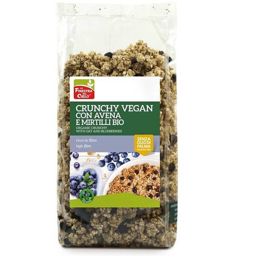 Musli croquant aux flocons d'avoine et aux myrtilles, 375 g, La Finestra Sul Cielo