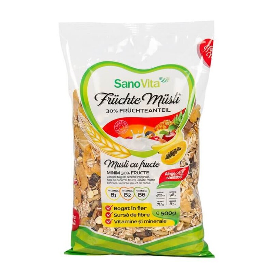 Musli cu Fructe, 500 g, Sanovita