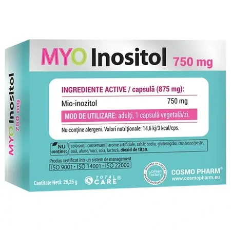 MYO INOSITOL, 30 cápsulas vegetales, Cosmopharm