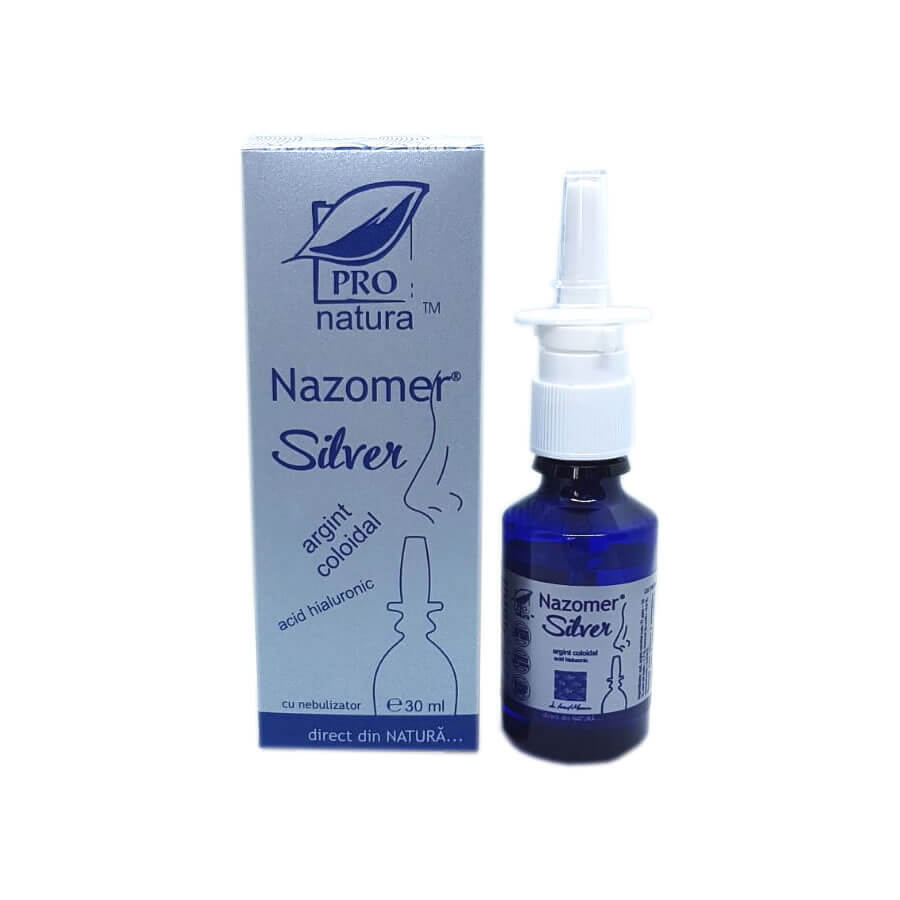 Nazomer Silver solution saline avec argent colloïdal, 30 ml, Pro Natura