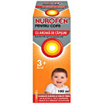 Nurofen 100 mg pentru copii 3+ luni, aromă de căpșuni, 100 ml, Reckitt Benckiser Healthcare