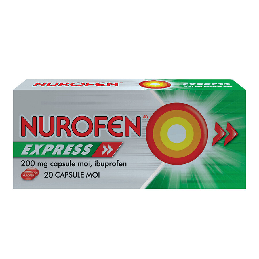 Nurofen Express 200 mg, 20 Kapseln, Reckitt Benckiser Healthcare