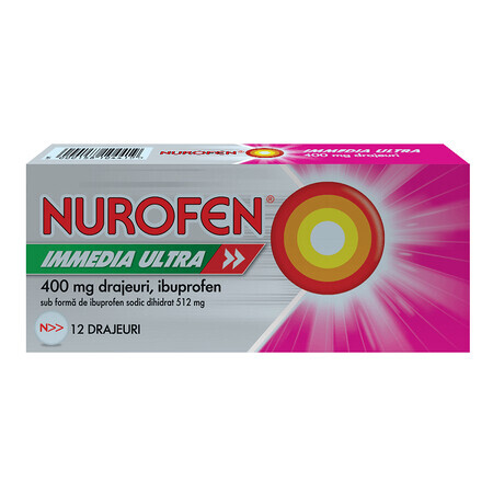 Nurofen Immedia Ultra 400 mg, 12 confetti, Reckitt Benckiser Healthcare