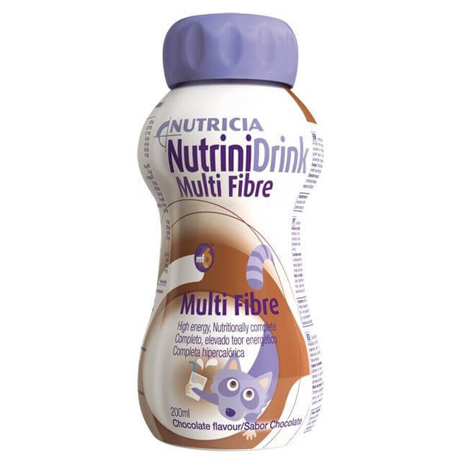 NutriniDrink Multi Fibre with chocolate flavor, 200 ml, Nutricia