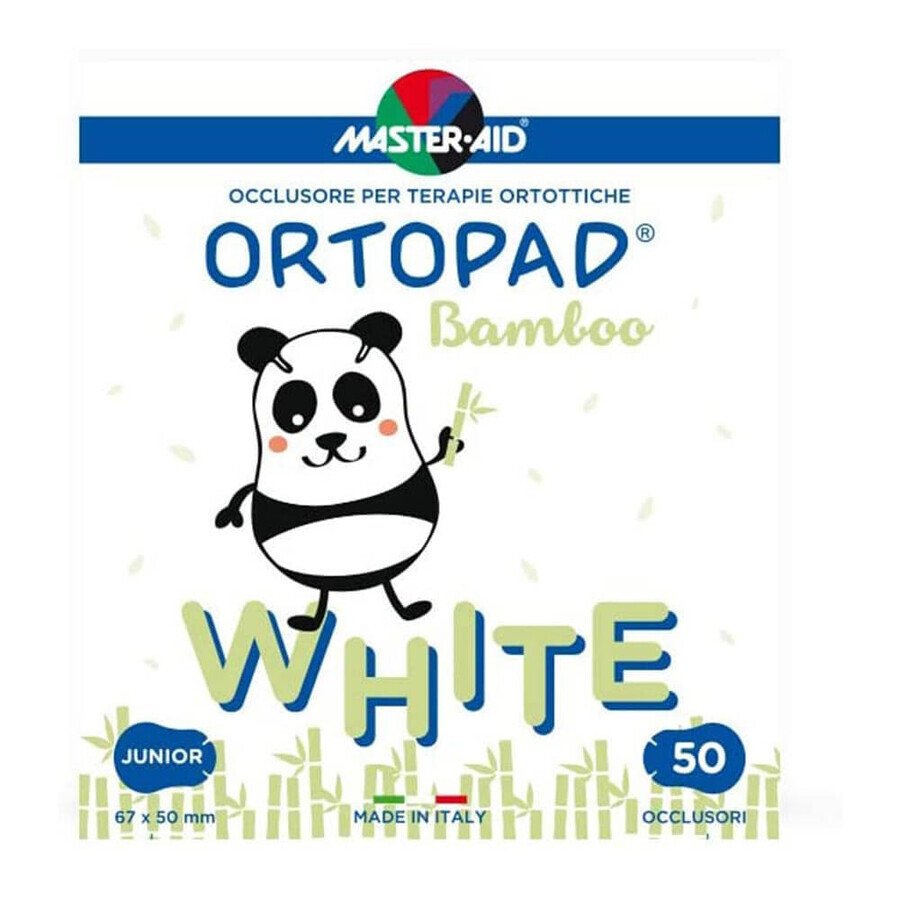 ORTOPAD Junior Wit Master-Aid Kinder Occluder, 67x50 mm, 50 stuks, Pietrasanta Pharma