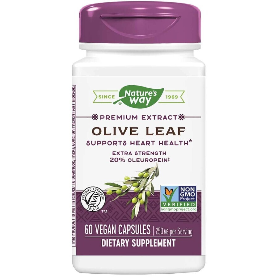 Olive Leaf 20% SE Nature's Way, 60 capsules, Secom