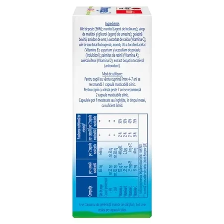Omega 3 Vitamine A+D+E+C voor kinderen, 30 capsules, Doppelherz