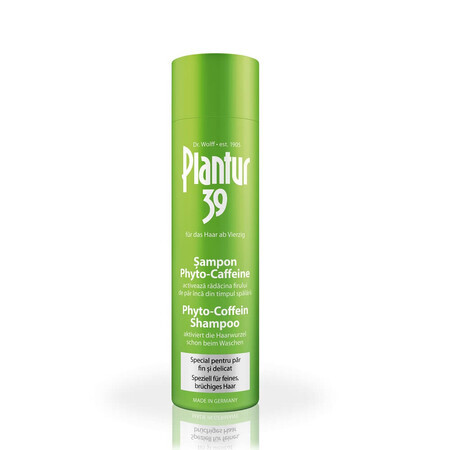 Shampooing pour cheveux fins et délicats Plantur 39 Phyto-Caféine, 250 ml, Dr. Kurt Wolff