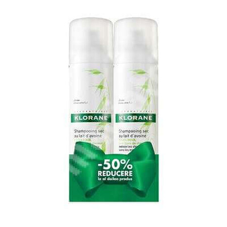 Shampooing sec au lait d'avoine 150 ml + 150 ml, Klorane